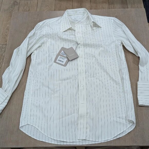 $860 Mens Alexander McQueen Detachable Collar LS Button Up Shirt White 17